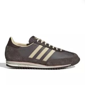 Adidas women’s SL 72 Sneaker Charcoal/Crystal Sand/Brown size 6.5 / 38